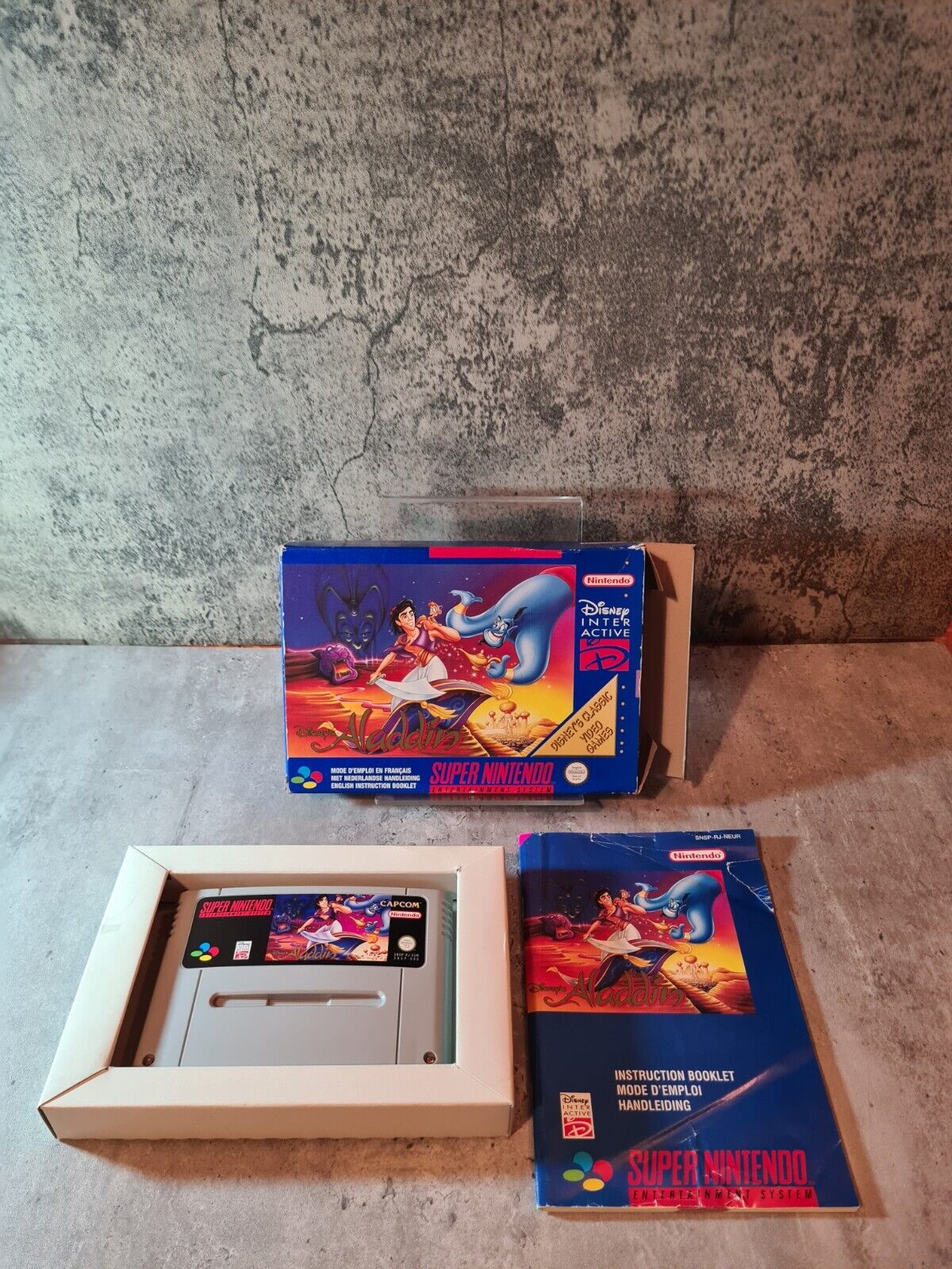 SNES Super Nintendo Disney's Aladdin mit OVP und Anleitung FAH - T-Retro-Games
