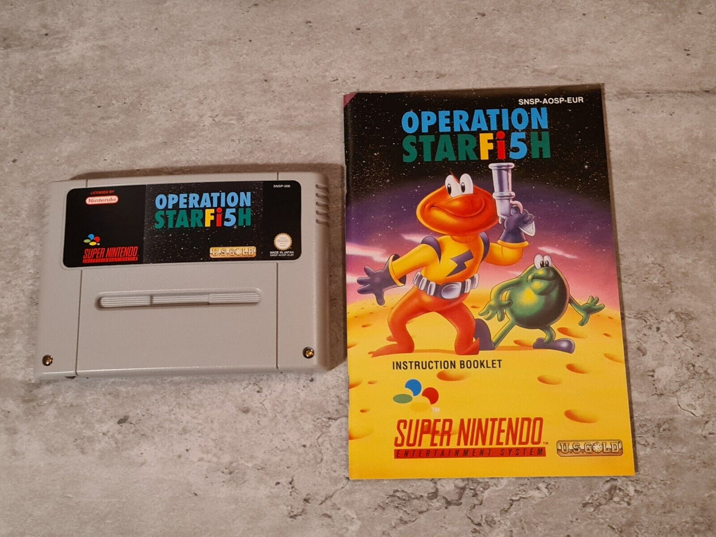 SNES Super Nintendo Operation Starfi5h mit OVP und Anleitung EUR - T-Retro-Games
