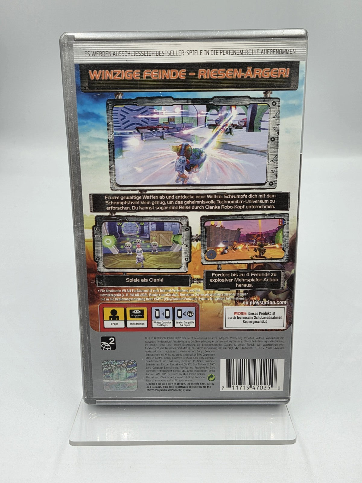 Sony PSP Spiel Ratchet & Clank Size Matters mit OVP und Anleitung Deutsch