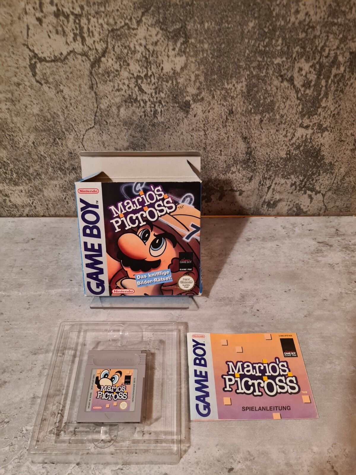 Nintendo Game Boy Classic Mario's Picross mit OVP und Anleitung NOE - T-Retro-Games