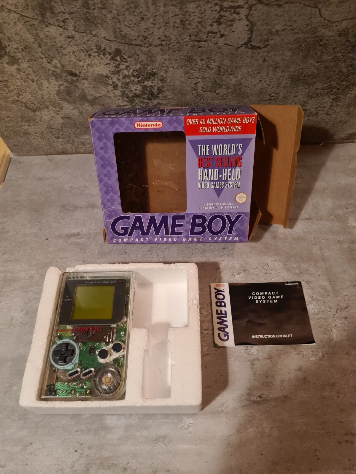 Game Boy Classic Transparent OVP UKV Special Edition - T-Retro-Games