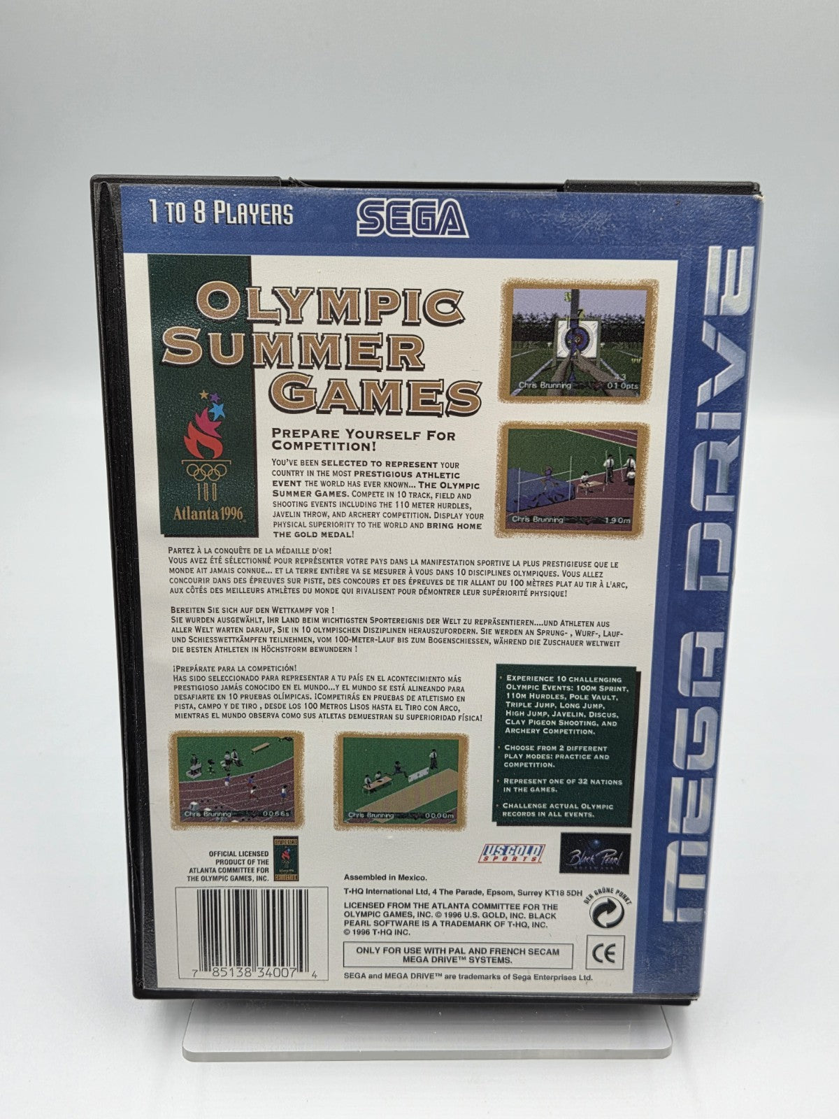 Sega Mega Drive Spiel Olympic Summer Games mit OVP und Anleitung Multilingual