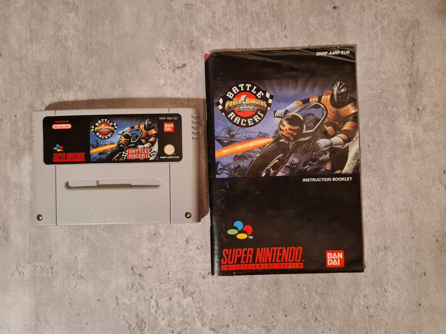 SNES Super Nintendo Power Rangers Zeo Battle Racers mit OVP und Anleitung EUR - T-Retro-Games