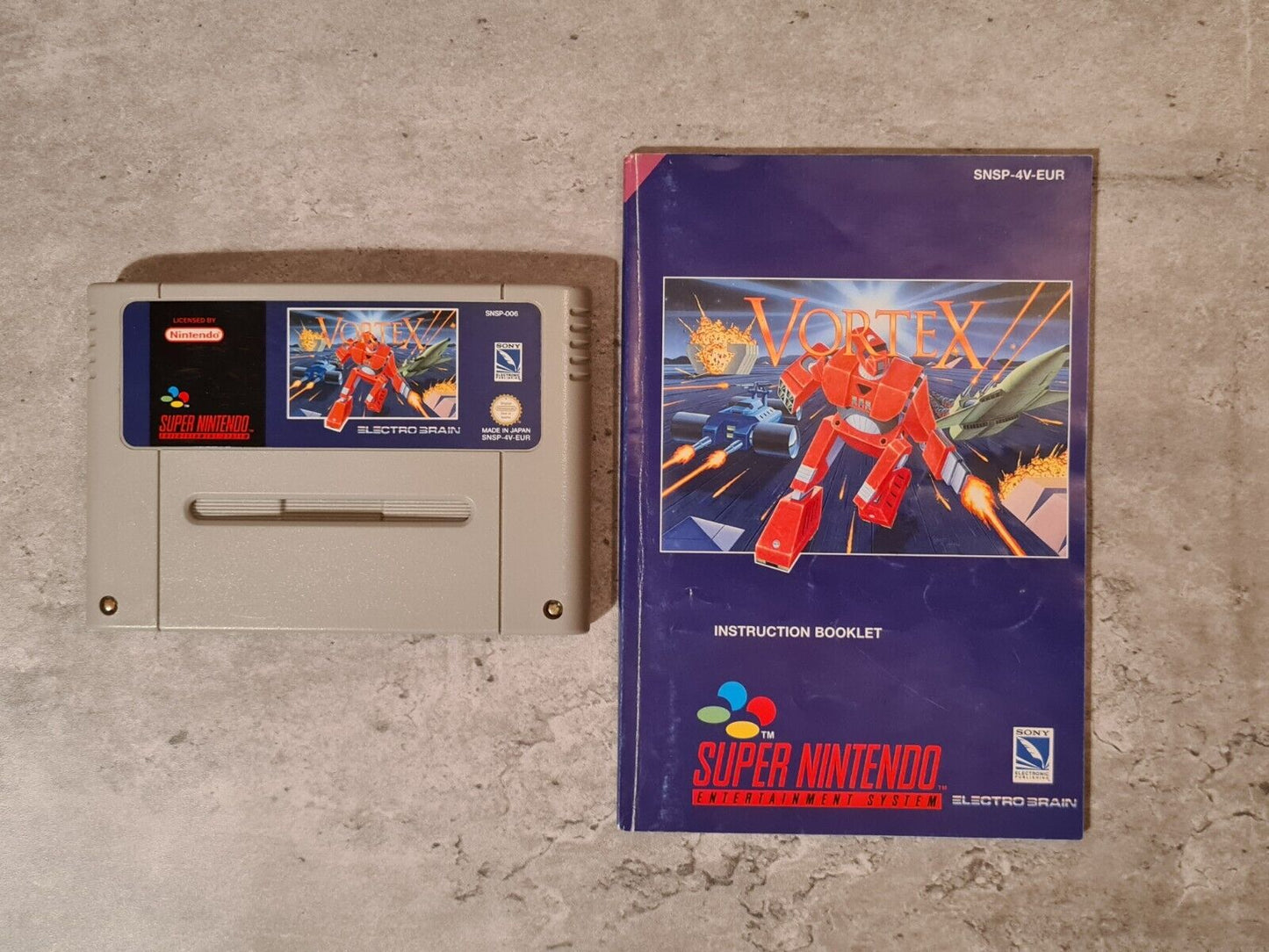 SNES Super Nintendo Vortex mit OVP und Anleitung EUR - T-Retro-Games