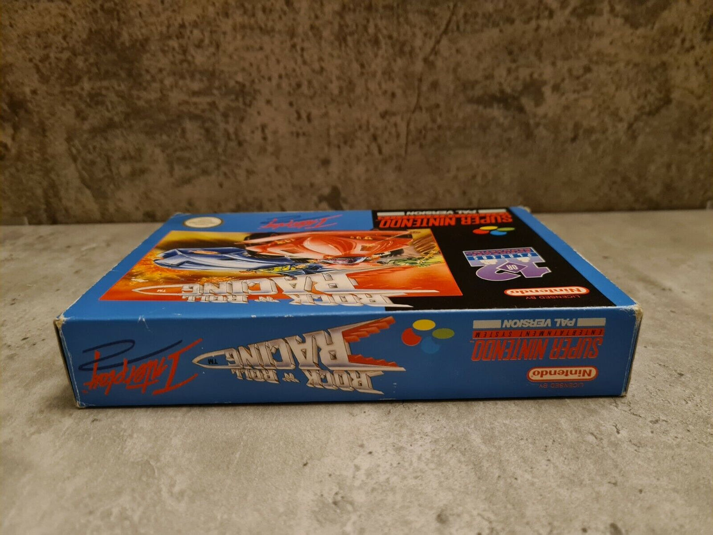 SNES Super Nintendo Rock N Roll Racing mit OVP und Anleitung NOE - T-Retro-Games