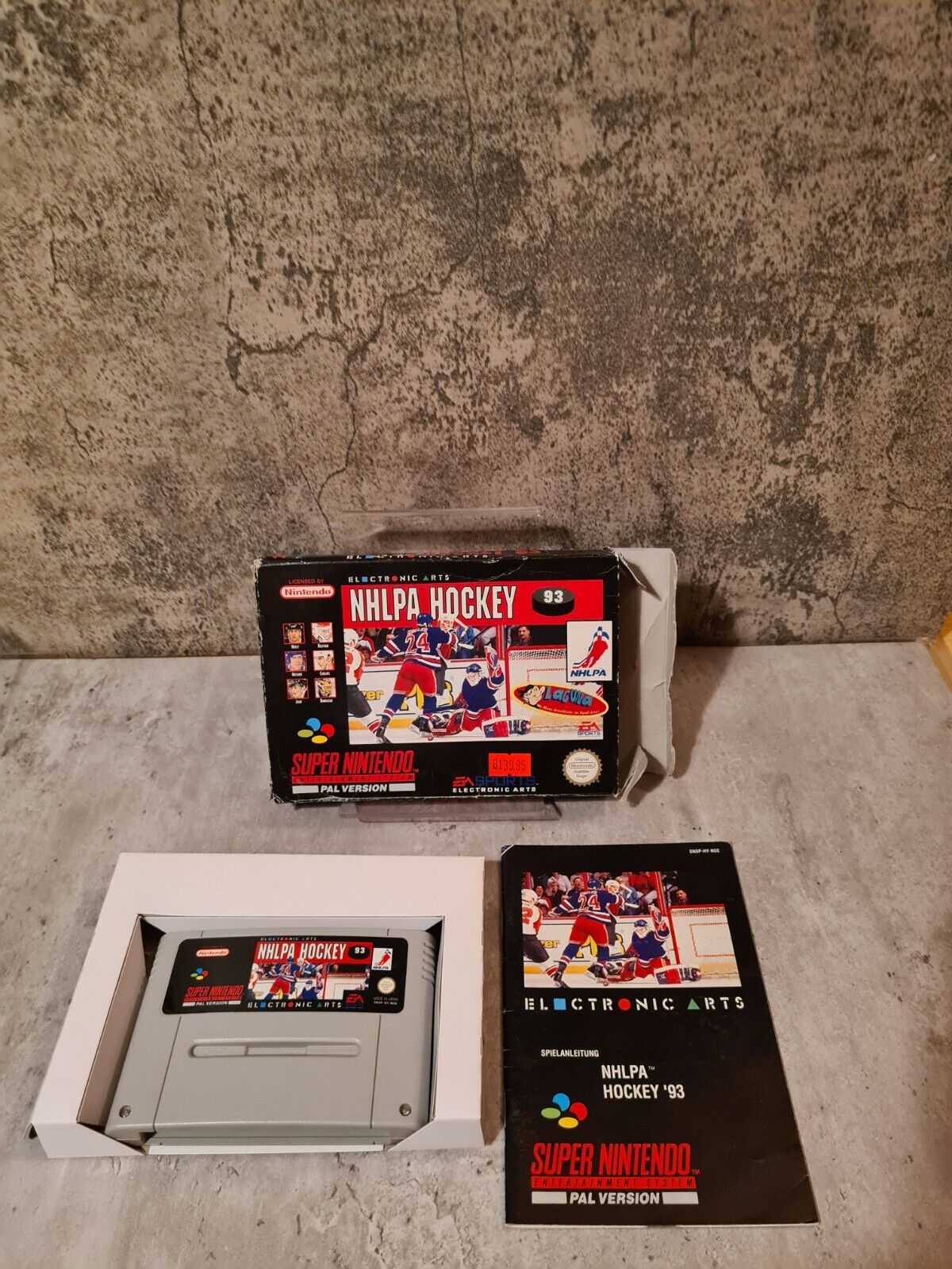 SNES Super Nintendo NHLPA Hockey 93 mit OVP und Anleitung NOE - T-Retro-Games