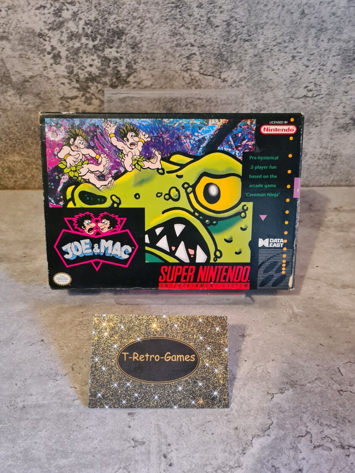 SNES Super Nintendo Joe & Mac mit OVP und Anleitung NTSC USA - T-Retro-Games