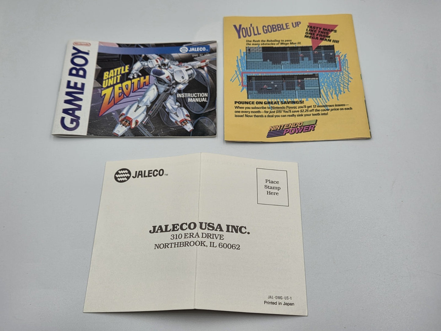Nintendo Game Boy Classic Spiel Battle Unit Zeoth mit OVP und Anleitung USA