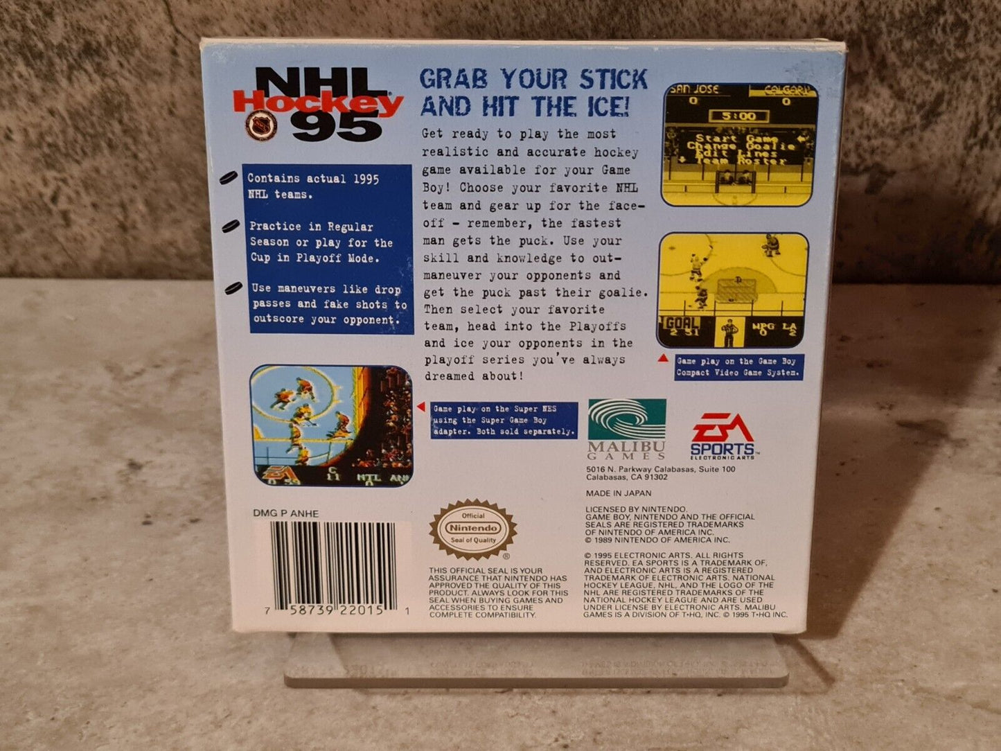 Nintendo Game Boy Classic Spiel NHL Hockey 95 mit OVP und Anleitung + Poster USA - T-Retro-Games
