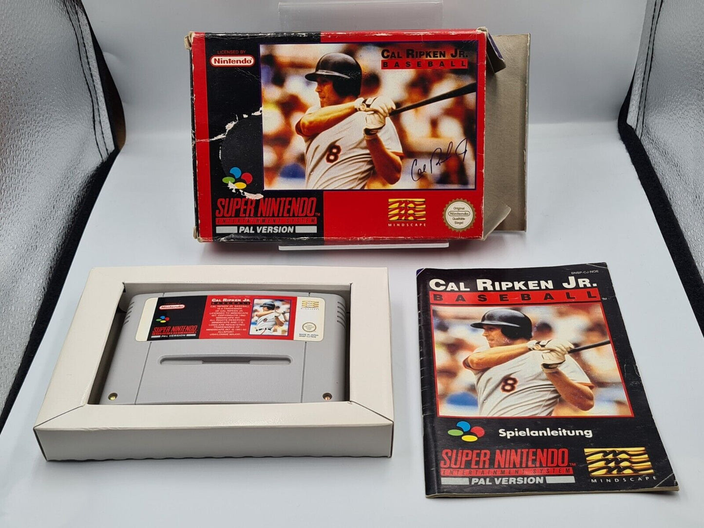 SNES Super Nintendo Cal Ripken JR. Baseball mit OVP und Anleitung NOE - T-Retro-Games