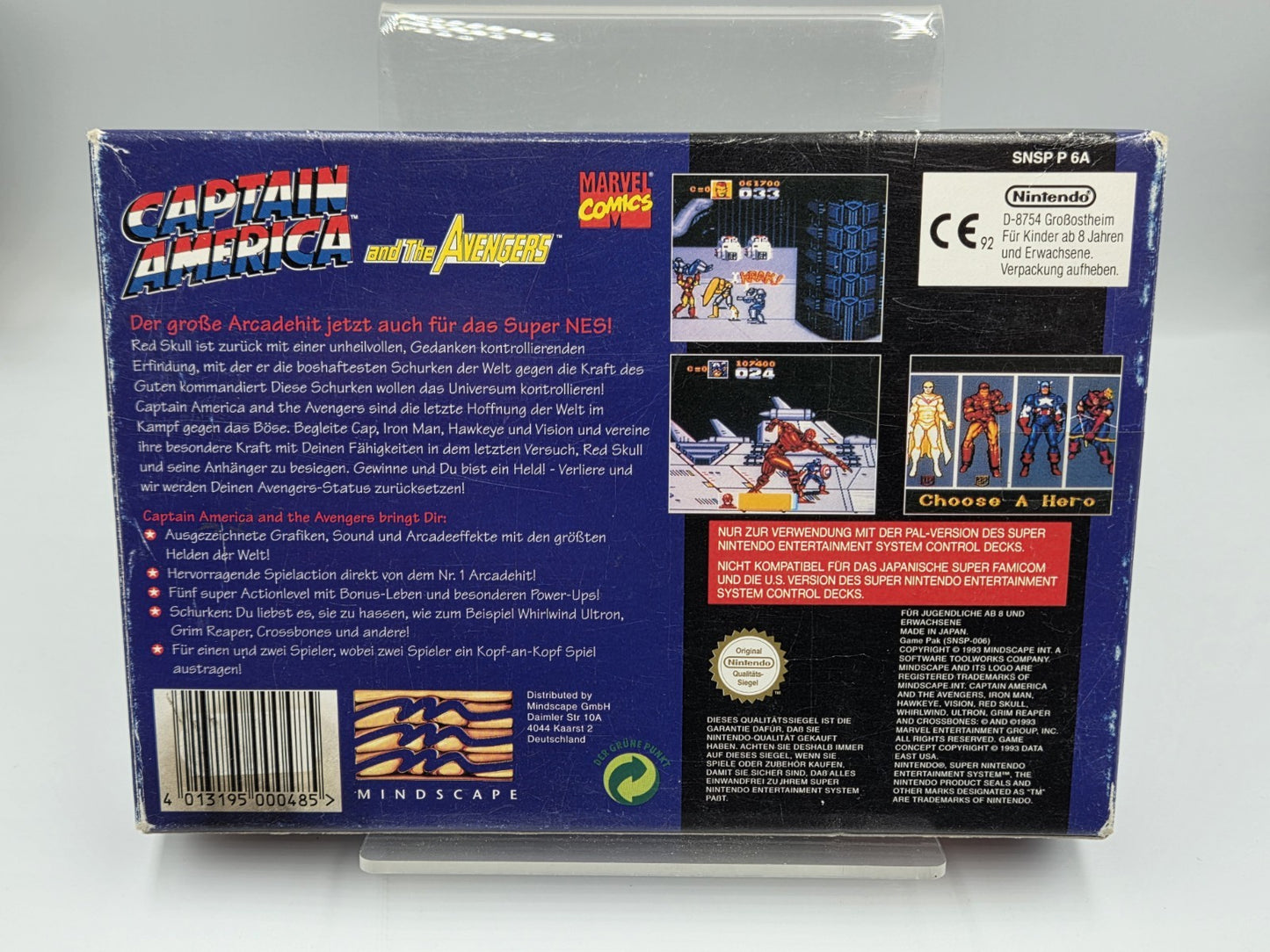 SNES Super Nintendo Captain America and The Avengers mit OVP und Anleitung EUR