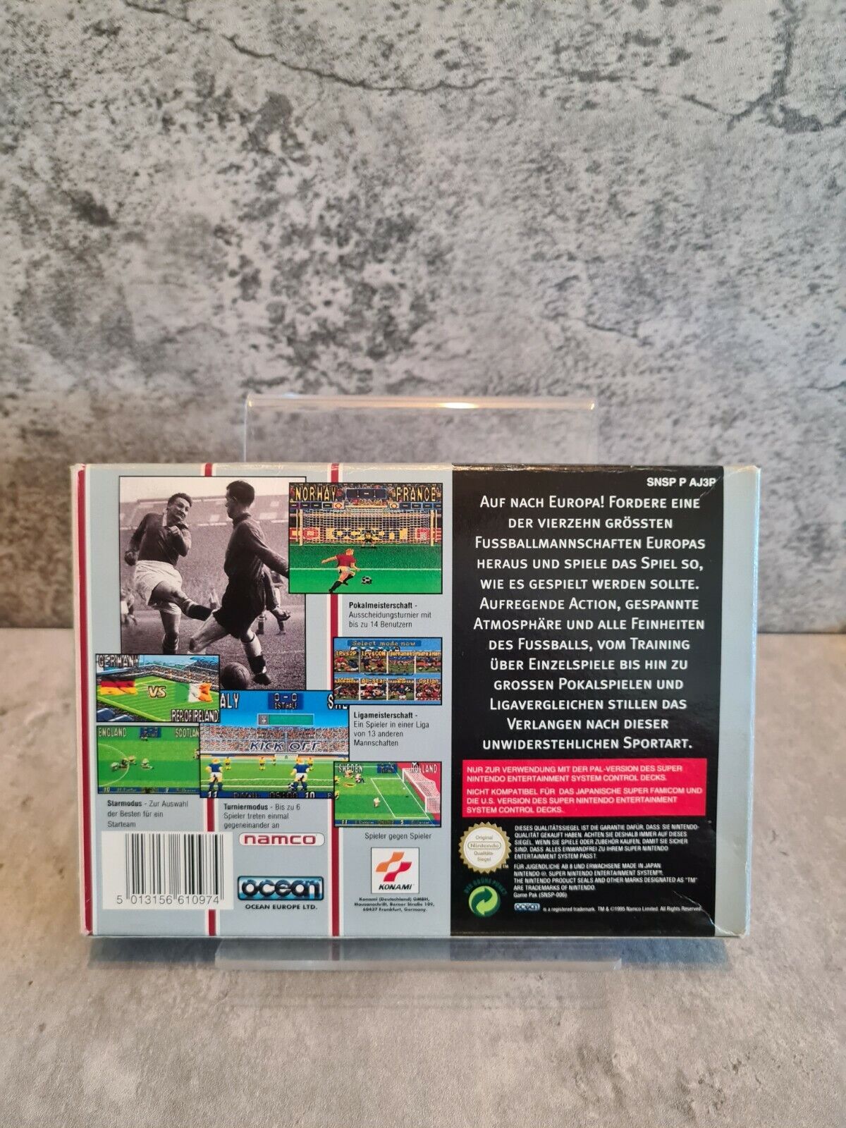 SNES Super Nintendo 90 Minutes European Prime Goal mit OVP und Anleitung NOE - T-Retro-Games