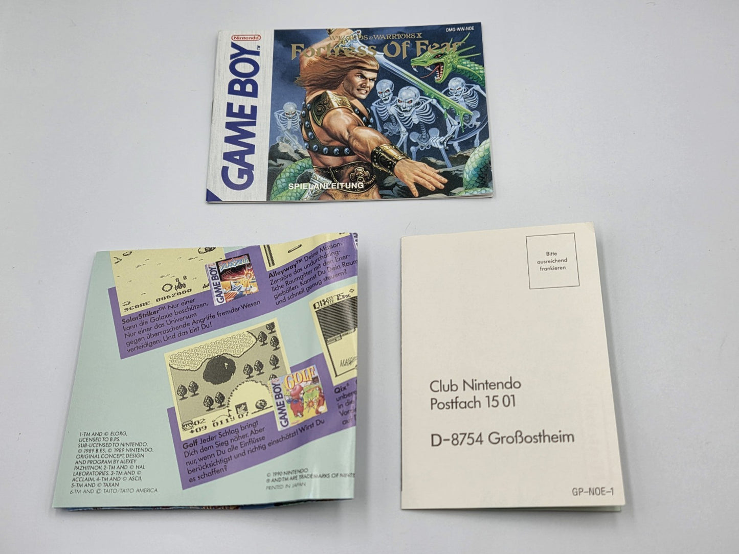 Game Boy Classic Wizards & Warriors x Fortress of Fear mit OVP und Anleitung NOE