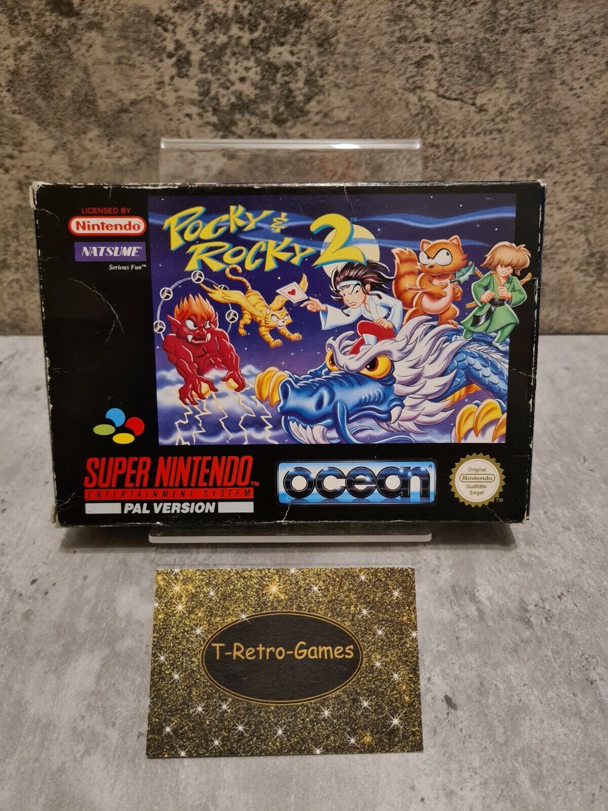 SNES Super Nintendo Pocky & Rocky 2 mit OVP und Anleitung NOE - T-Retro-Games