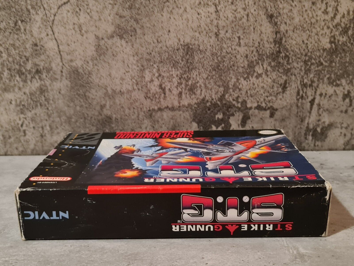 SNES Super Nintendo Strike Gunner S.T.G mit OVP und Anleitung NTSC-USA - T-Retro-Games