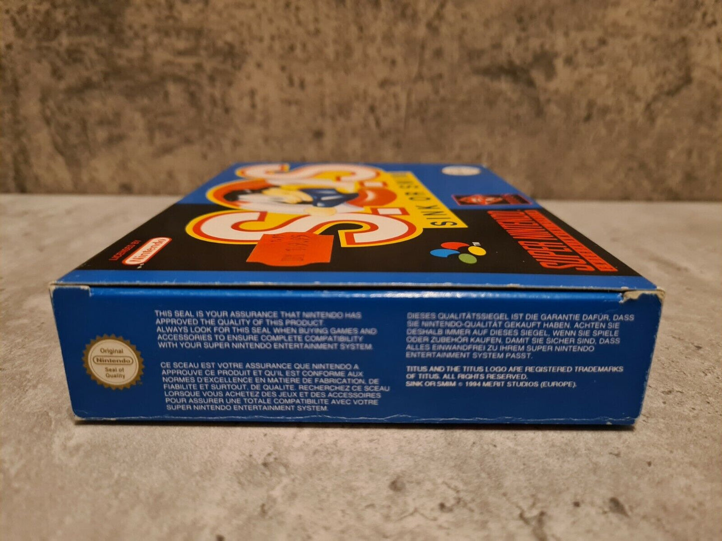 SNES Super Nintendo S.O.S. Sink or Swim mit OVP und Anleitung EUR - T-Retro-Games