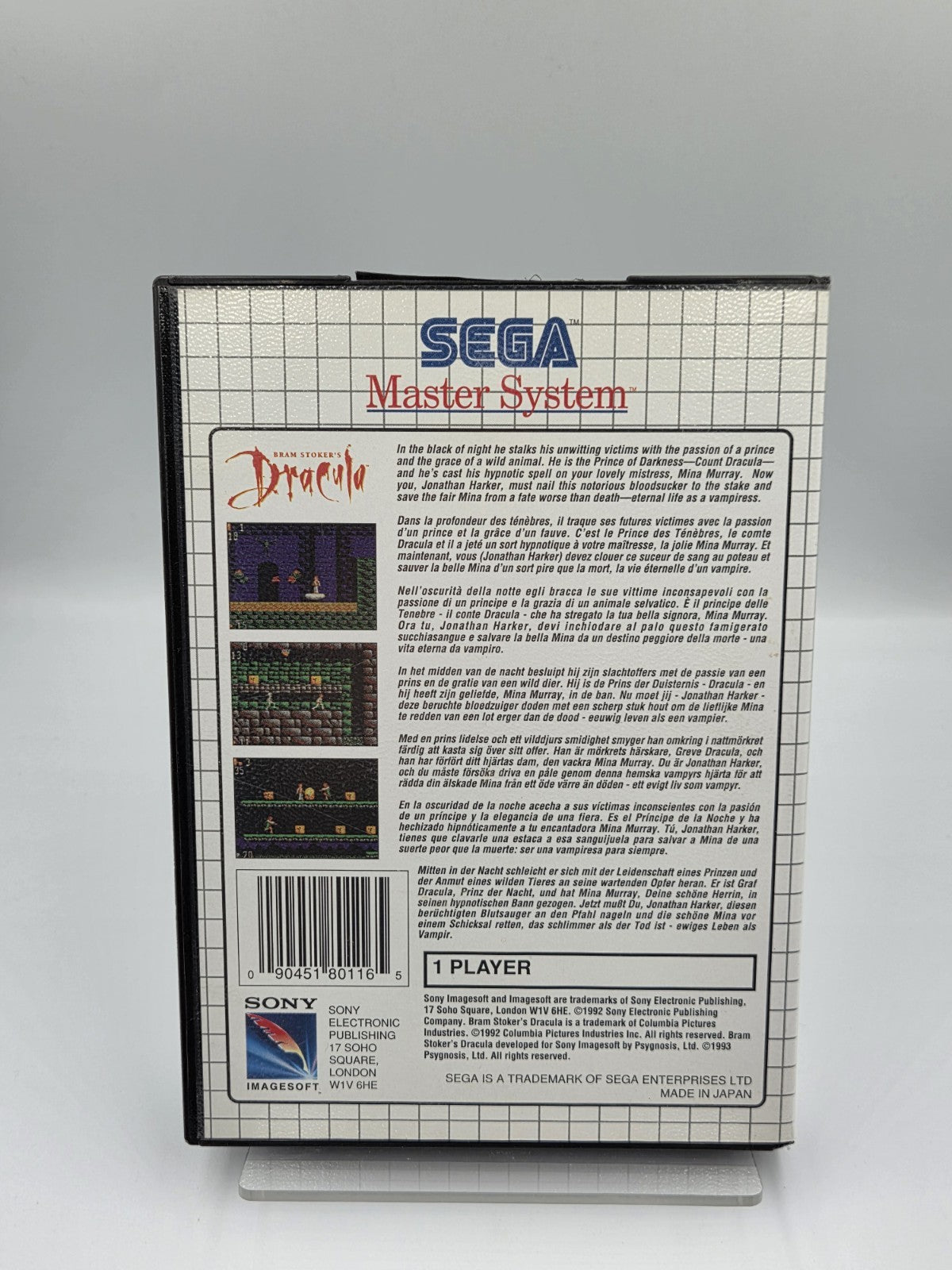 Sega Master System Bram Stoker's Dracula mit OVP und Anleitung Multilingual