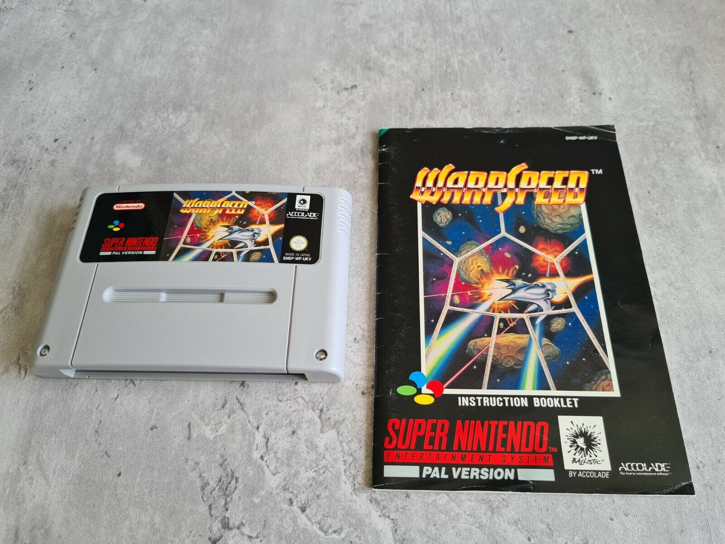SNES Super Nintendo Warpspeed mit OVP und Anleitung UKV - T-Retro-Games
