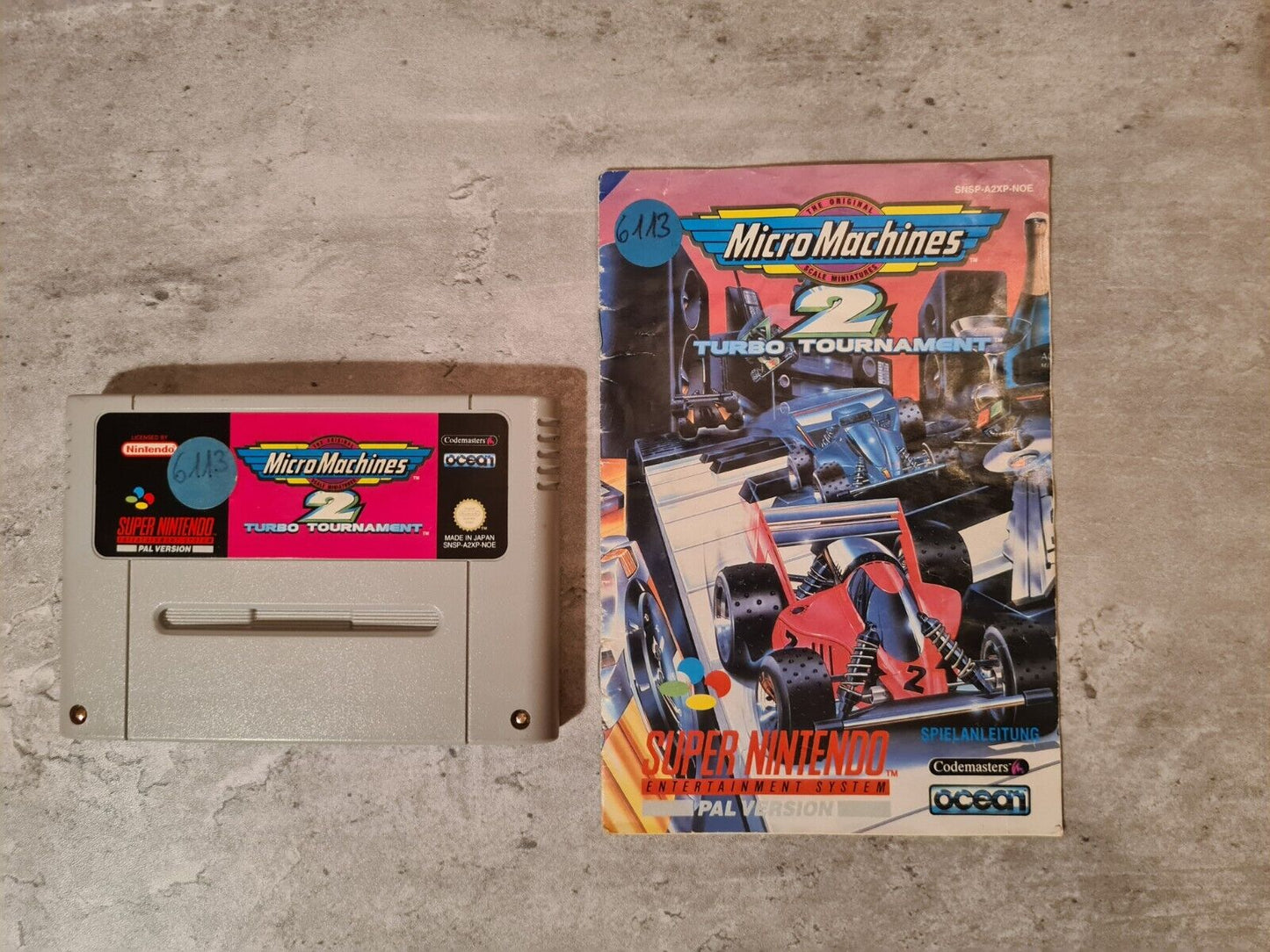 SNES Super Nintendo Micro Machines 2 Turbo Tournament mit OVP und Anleitung NOE - T-Retro-Games