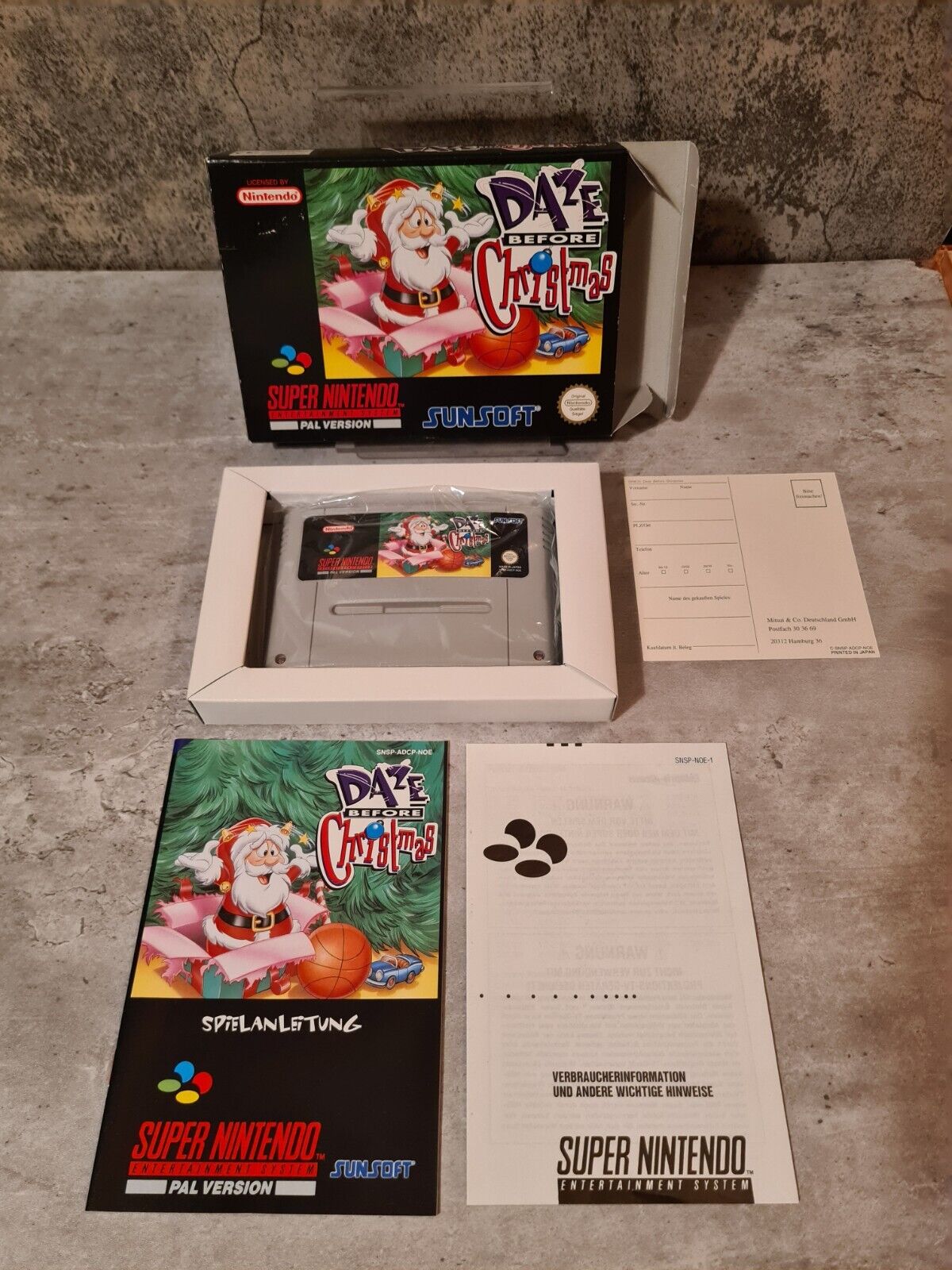 SNES Super Nintendo Daze Before Christmas mit OVP und Anleitung NOE - T-Retro-Games