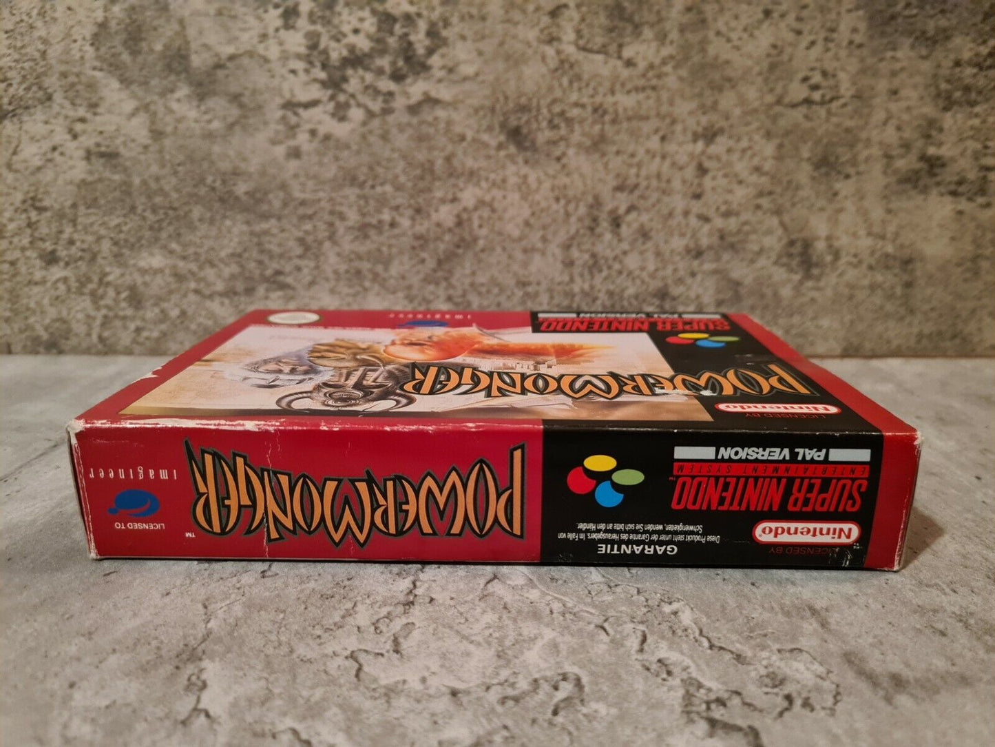SNES Super Nintendo Power Monger mit OVP und Anleitung NOE - T-Retro-Games