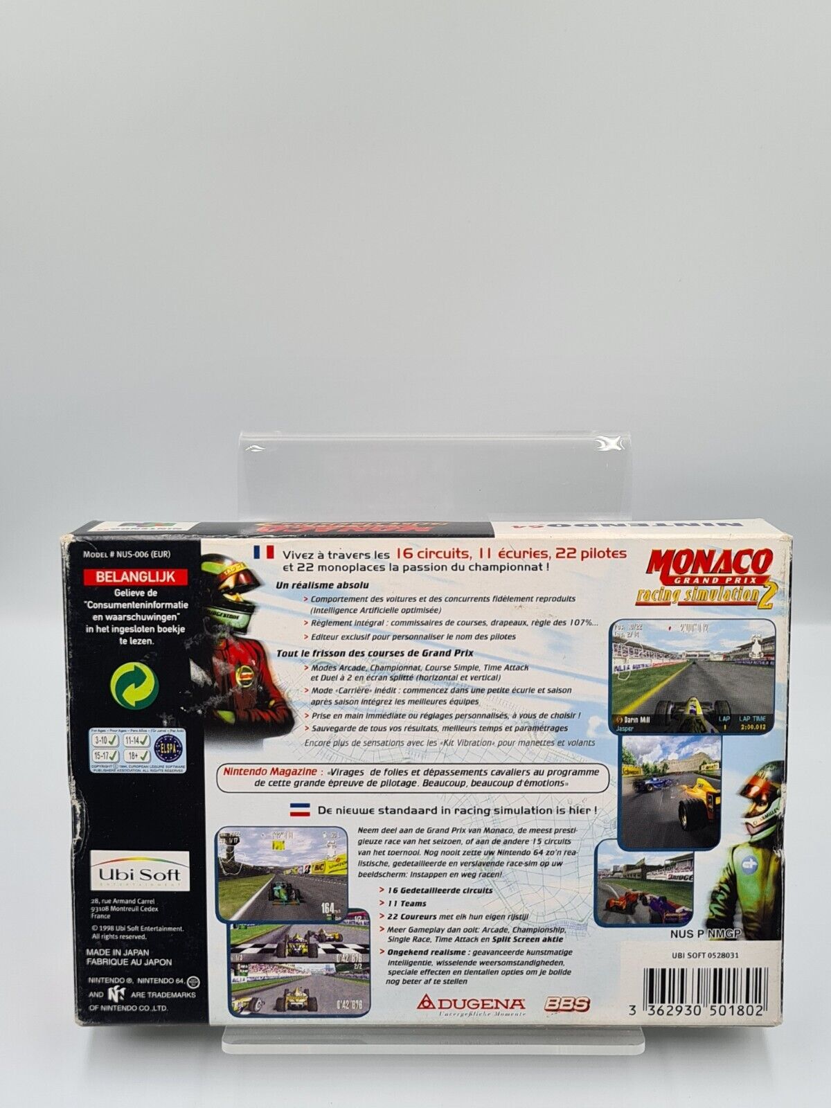 N64 Nintendo 64 Monaco Grand Prix Racing Simulation 2 mit OVP und Anleitung FAH - T-Retro-Games