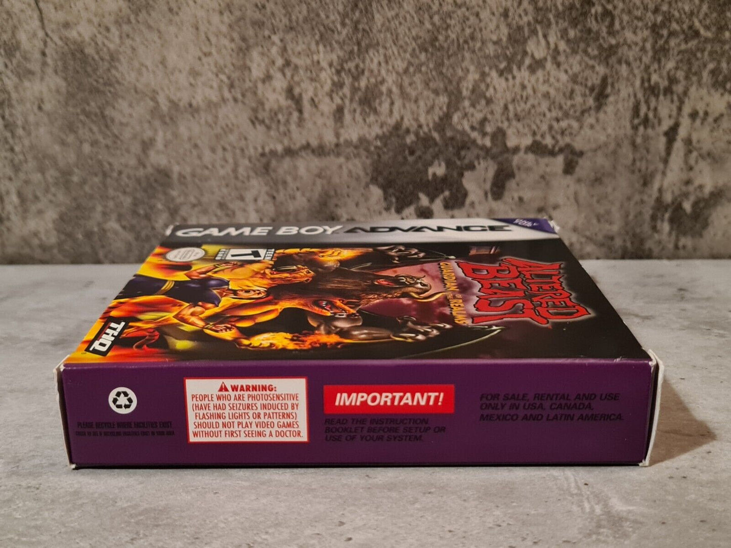 Nintendo Game Boy Advance Altered Beast mit OVP und Anleitung + Poster USA - T-Retro-Games