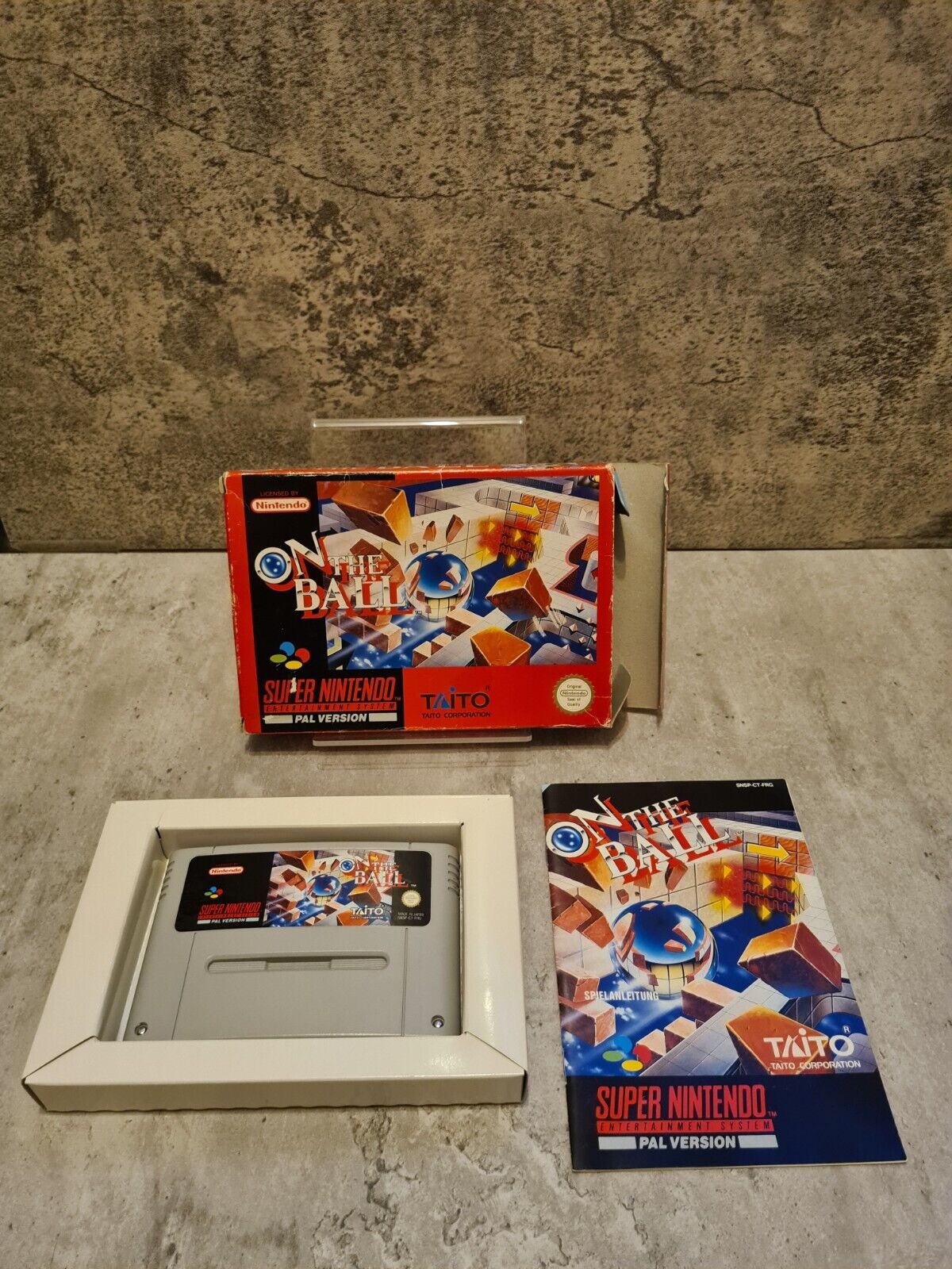 SNES Super Nintendo On The Ball mit OVP und Anleitung FRG - T-Retro-Games