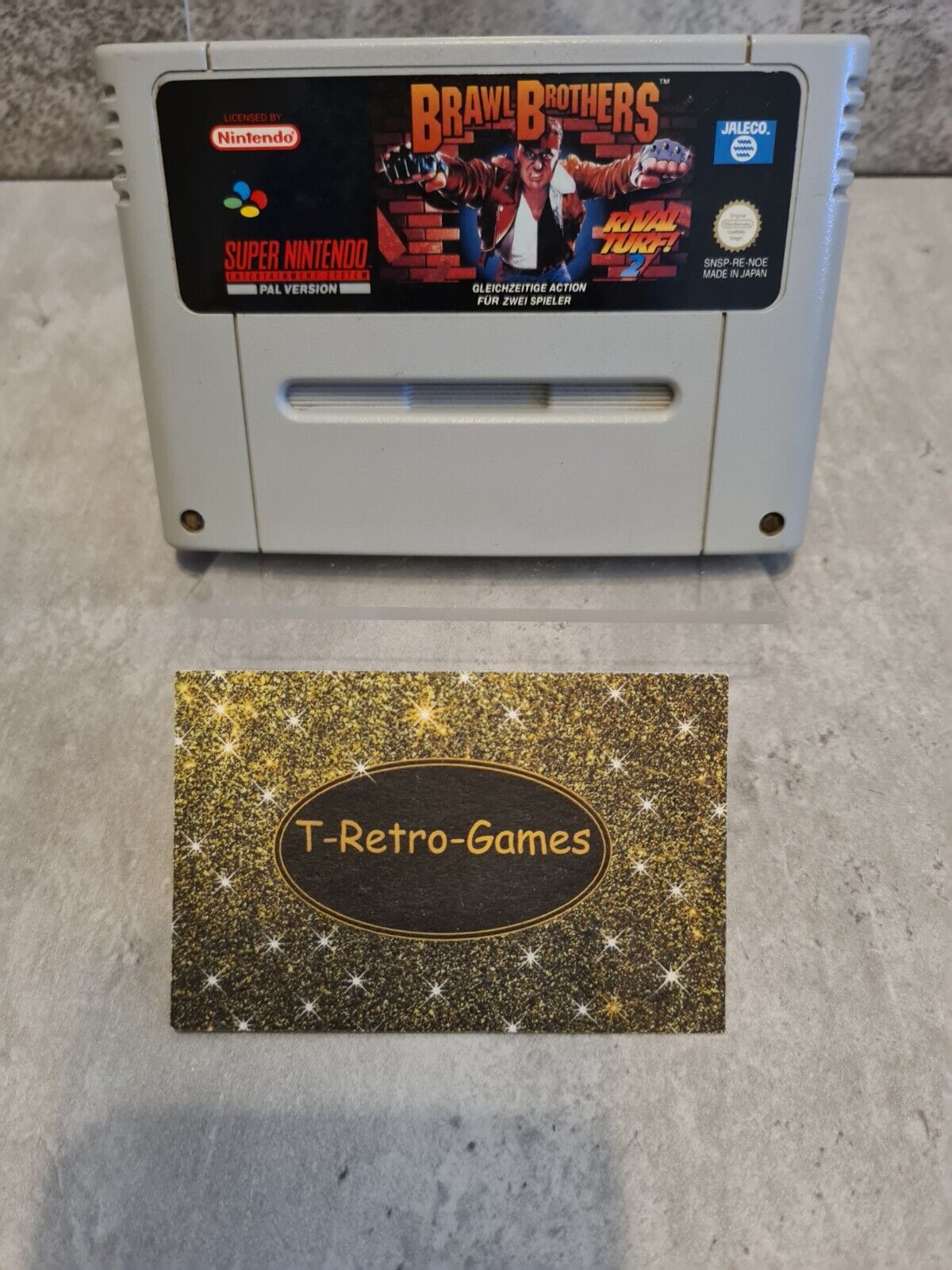 SNES Super Nintendo Brawl Brothers Rival Turf Modul NOE - T-Retro-Games