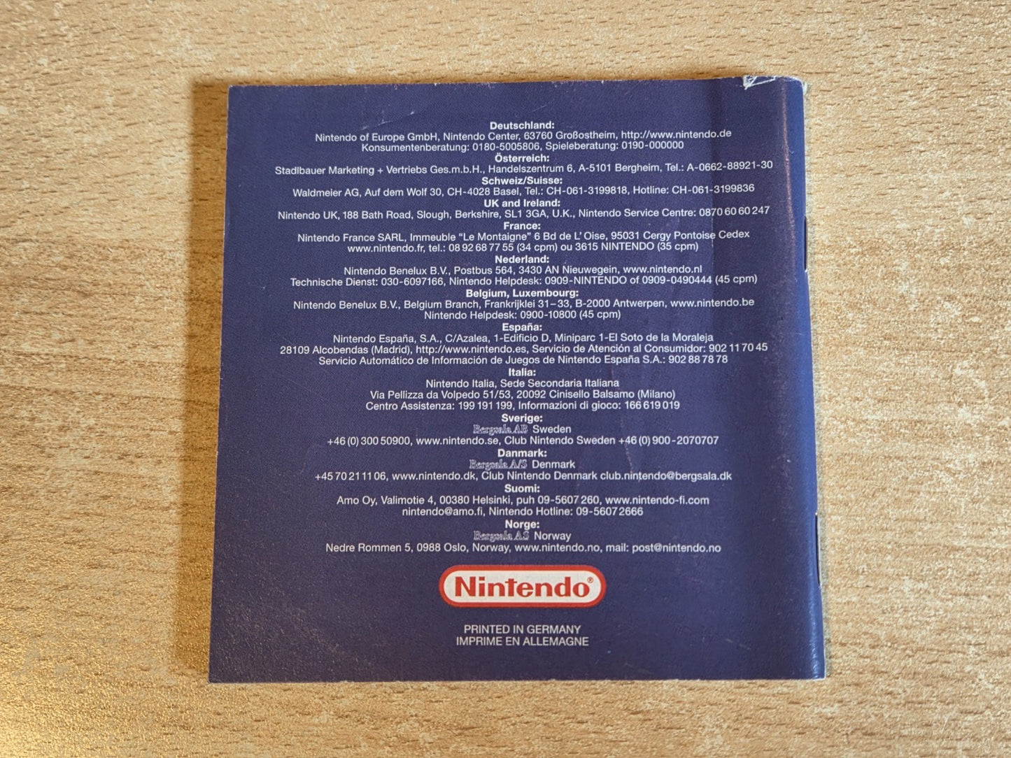 Nintendo Game Boy Advance Mario vs. Donkey Kong Spielanleitung EUR