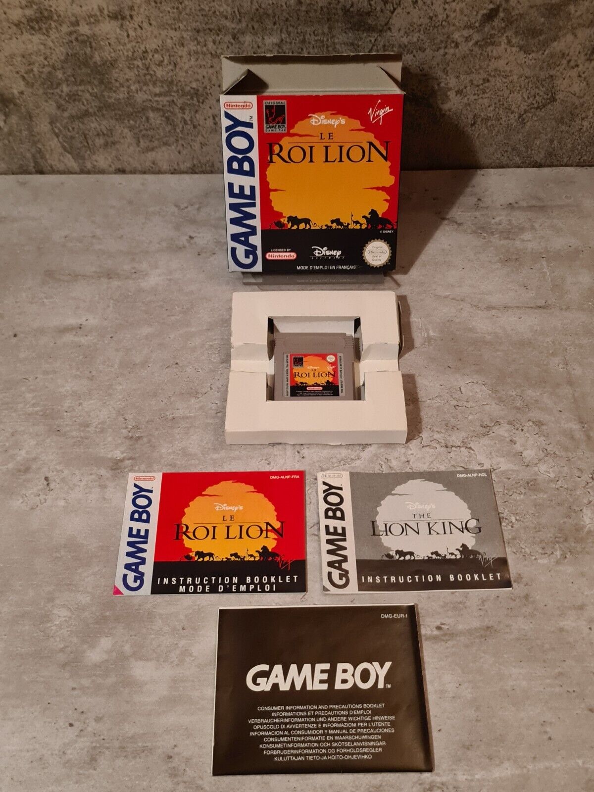 Nintendo Game Boy Classic Spiel Disney's Le Roi Lion mit OVP und Anleitung FRA - T-Retro-Games