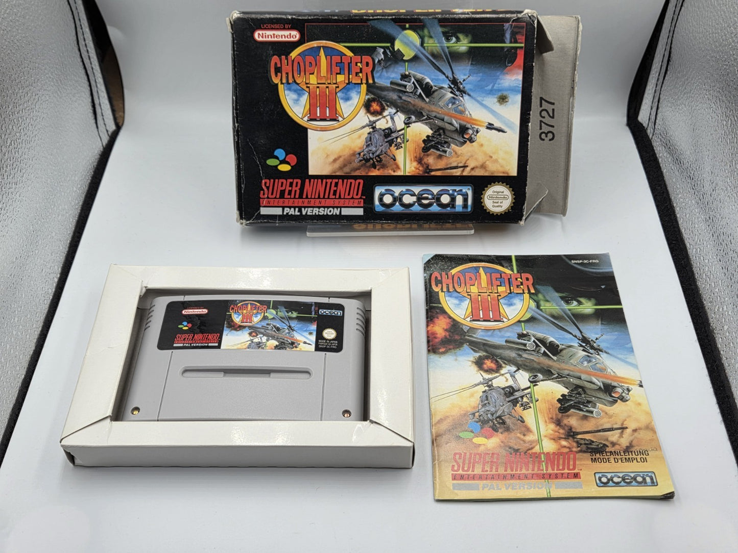 SNES Super Nintendo Choplifter III mit OVP und Anleitung FRG