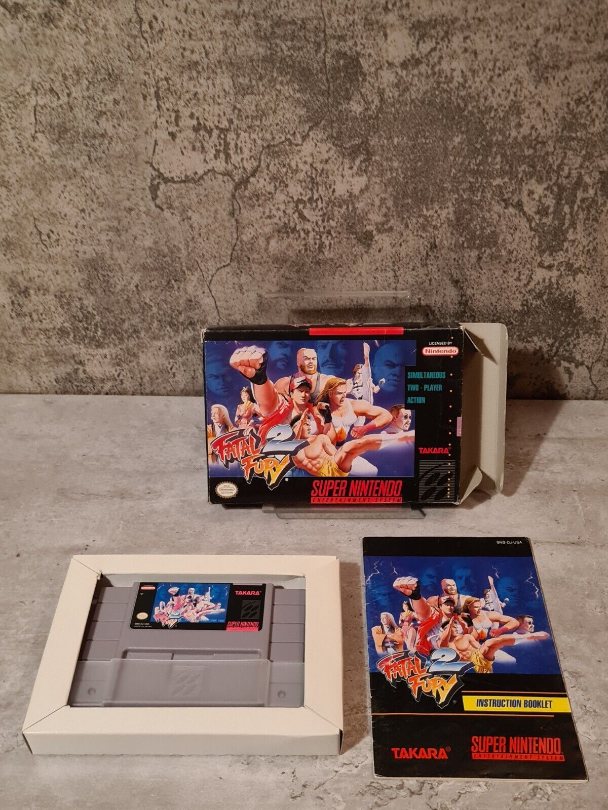 SNES Super Nintendo Fatal Fury 2 mit OVP und Anleitung NTSC USA - T-Retro-Games