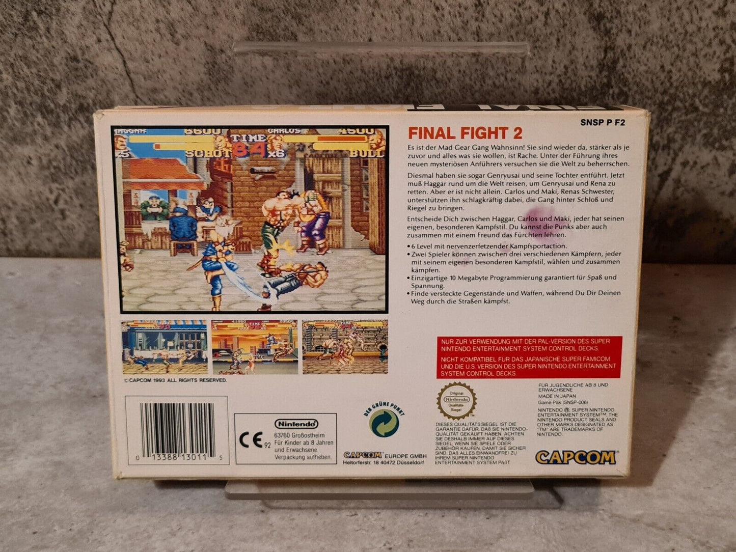 SNES Super Nintendo Final Fight 2 mit OVP und Anleitung NOE - T-Retro-Games