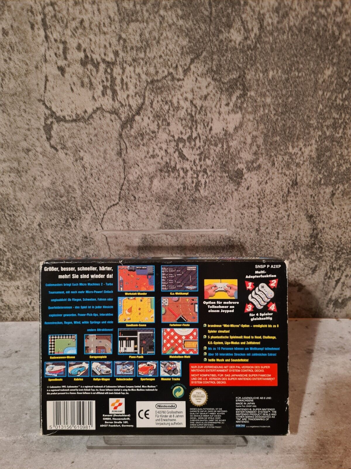SNES Super Nintendo Micro Machines 2 Turbo Tournament mit OVP und Anleitung NOE - T-Retro-Games