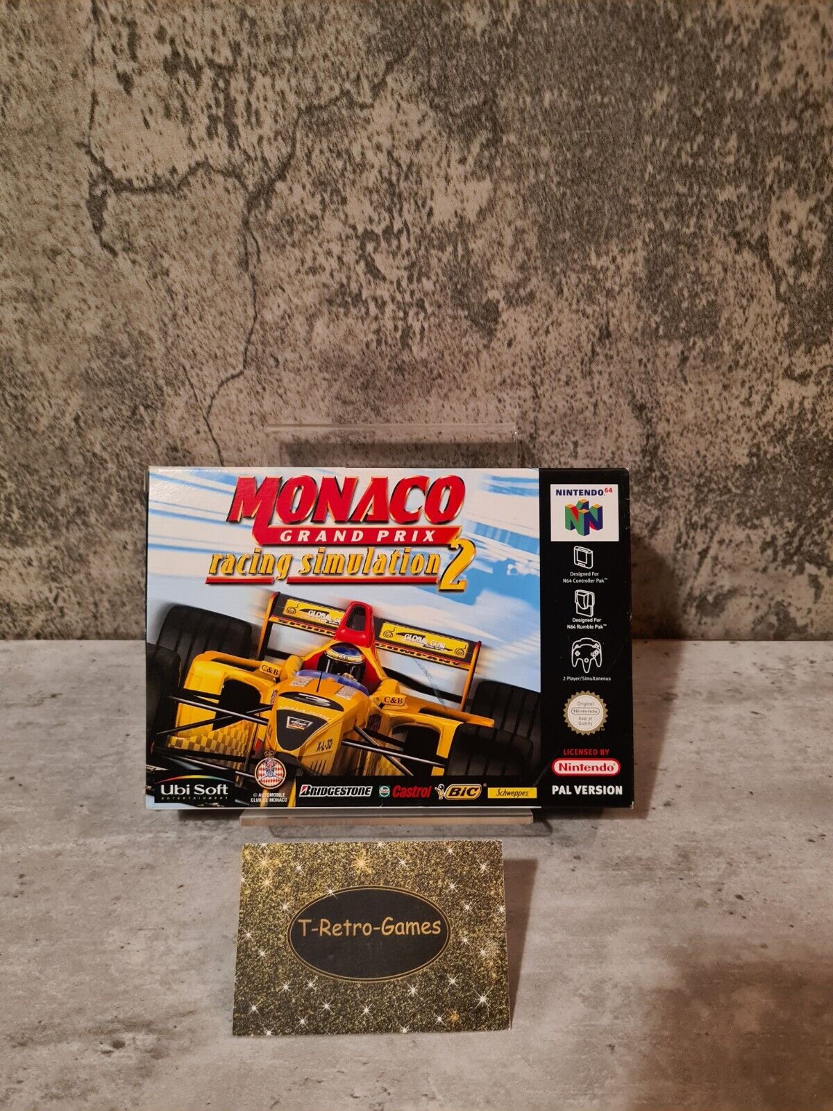 N64 Nintendo 64 Monaco Grand Prix Racing Simulation 2 mit OVP und Anleitung FAH - T-Retro-Games