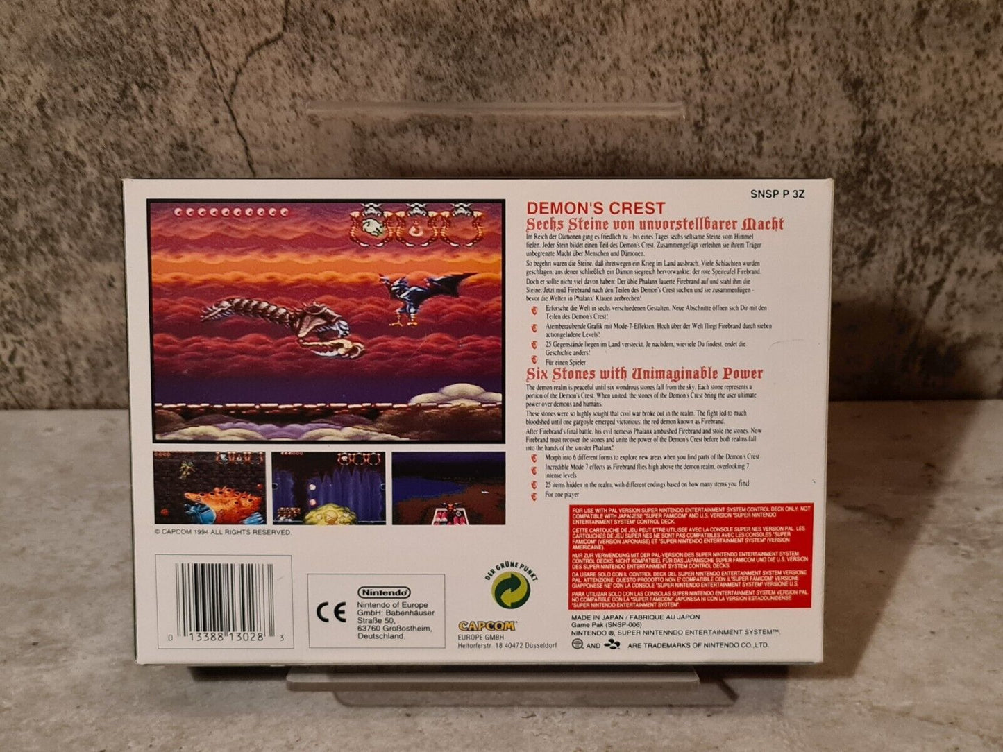SNES Super Nintendo Demon's Crest mit OVP und Anleitung EUR - T-Retro-Games