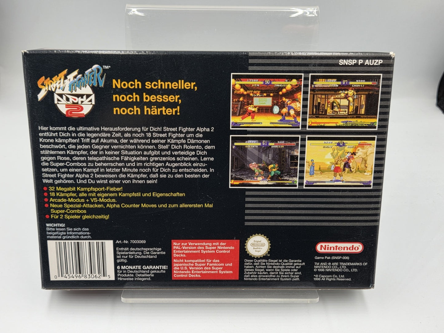SNES Super Nintendo Street Fighter Alpha 2 II mit OVP und Anleitung NOE