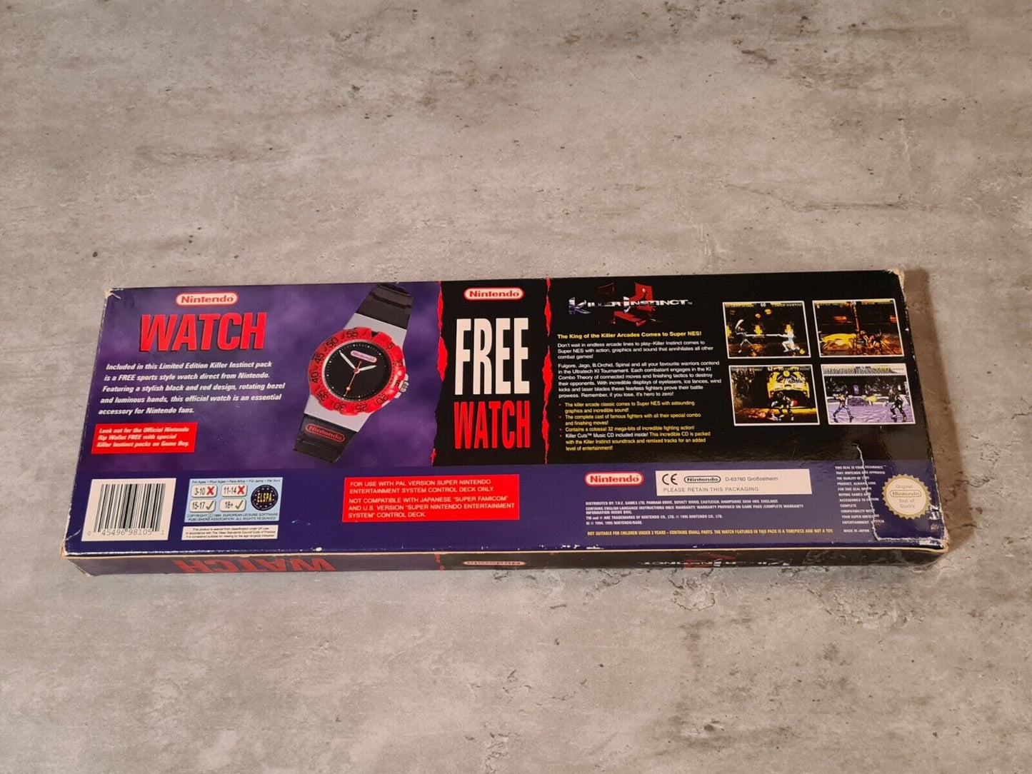 SNES Super Nintendo Killer Instinct Free Watch Big Box OVP mit Anleitung UKV - T-Retro-Games