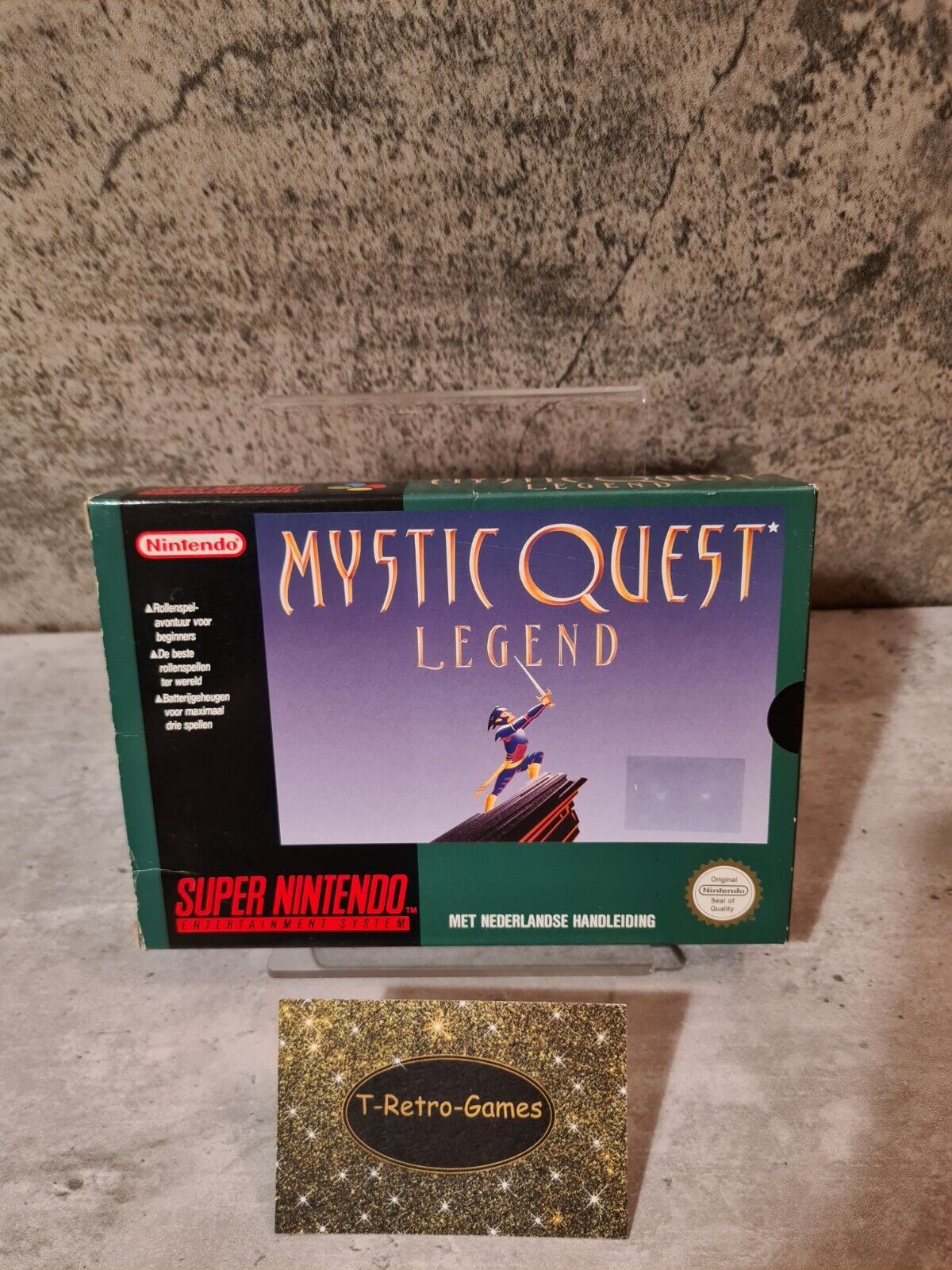 SNES Super Nintendo Mystic Quest Legend mit OVP und Anleitung + Poster HOL - T-Retro-Games