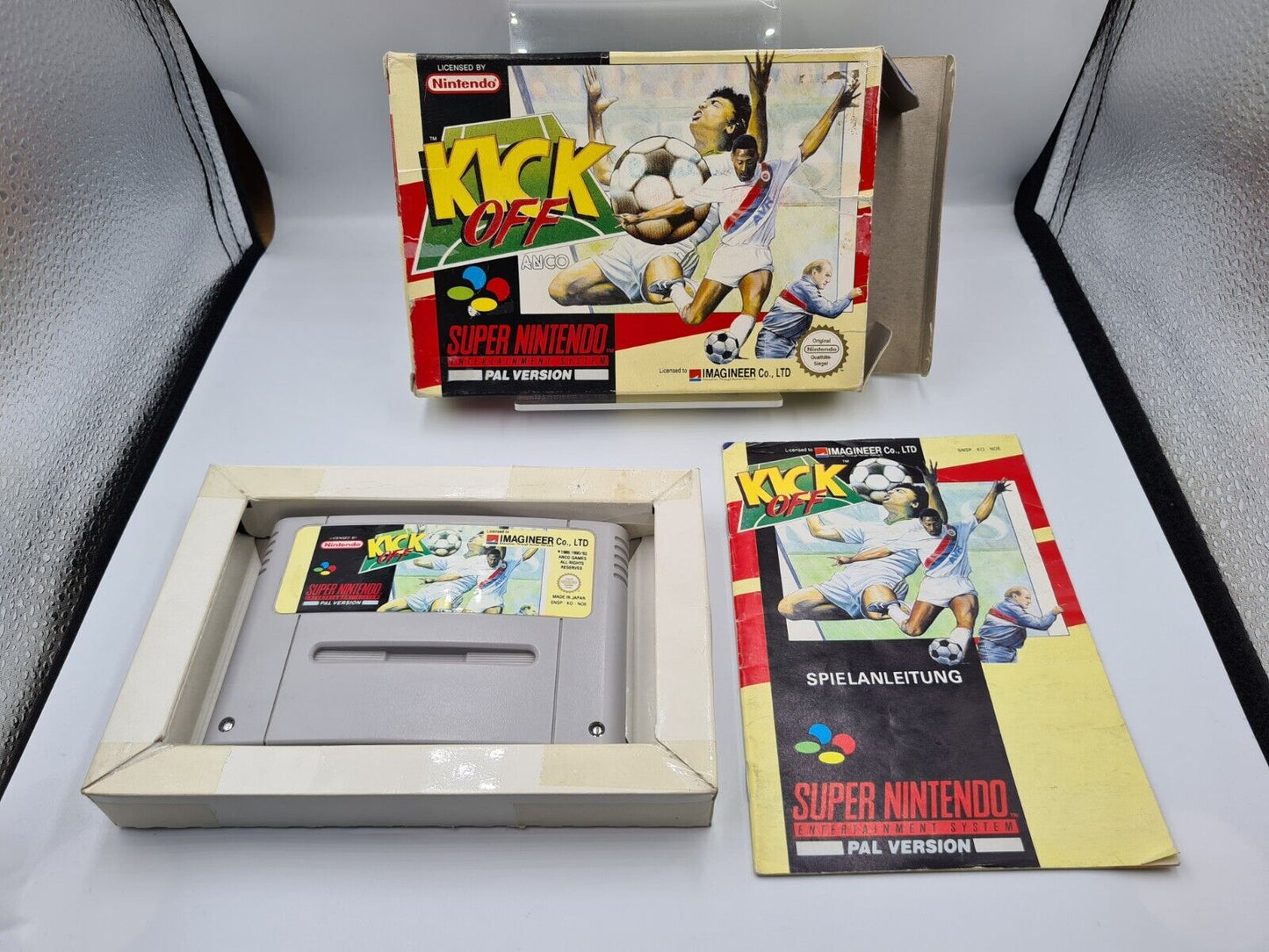SNES Super Nintendo Kick Off mit OVP und Anleitung NOE - T-Retro-Games
