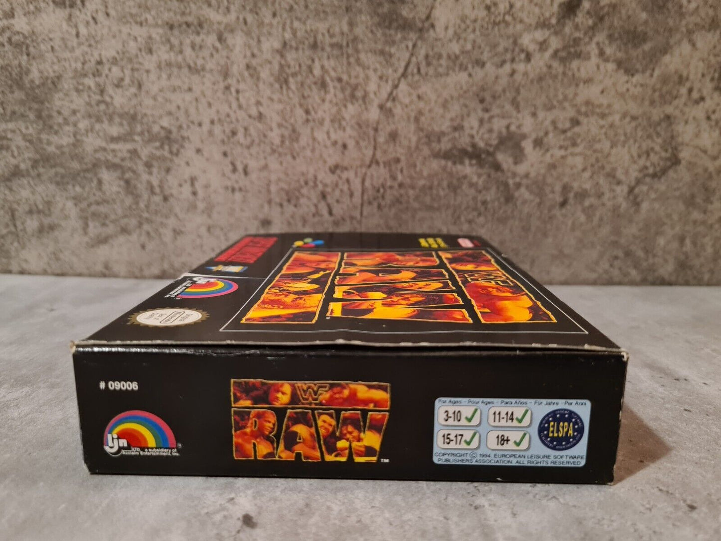 SNES Super Nintendo WWF Raw mit OVP und Anleitung EUR - T-Retro-Games