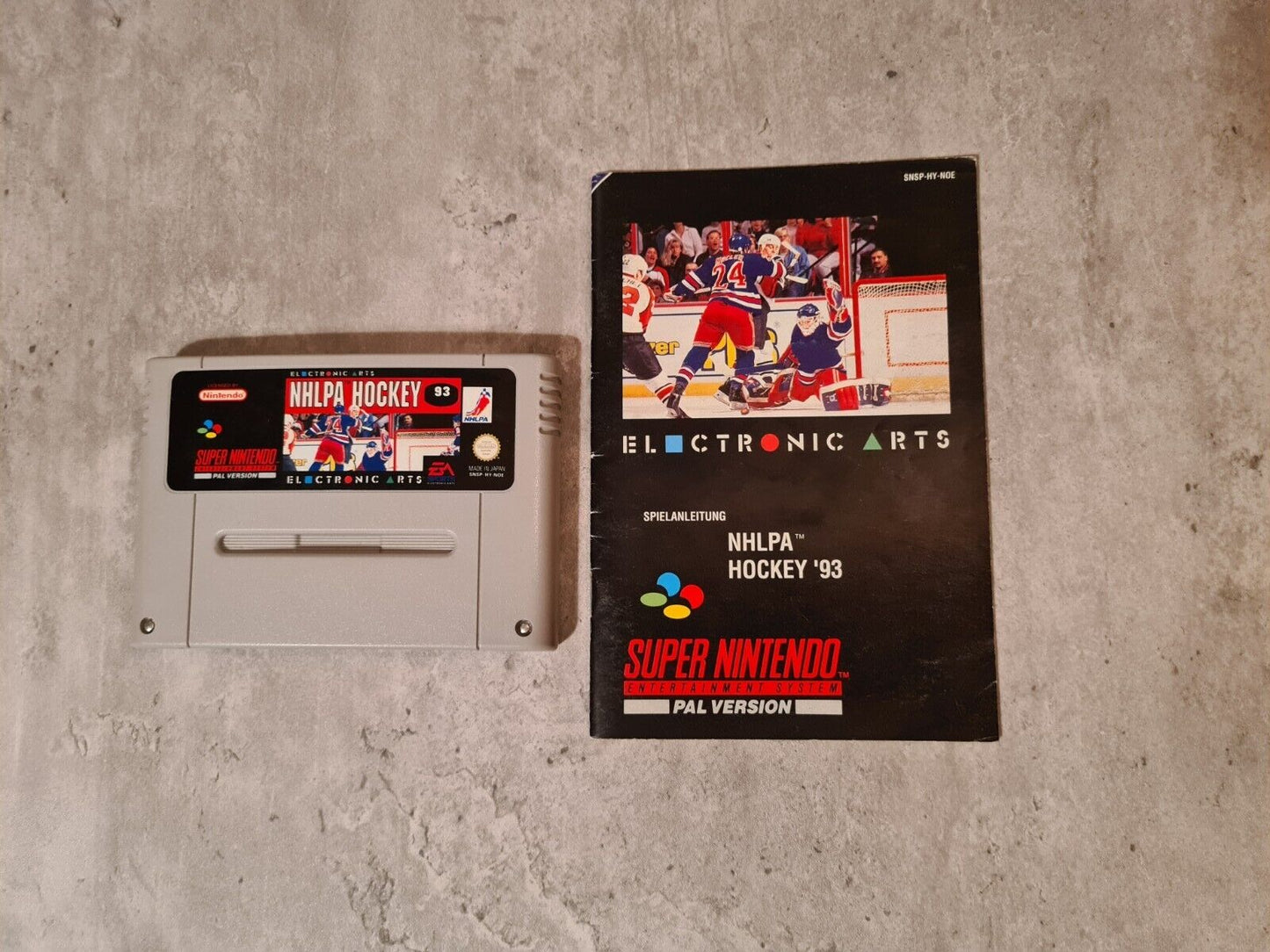 SNES Super Nintendo NHLPA Hockey 93 mit OVP und Anleitung NOE - T-Retro-Games