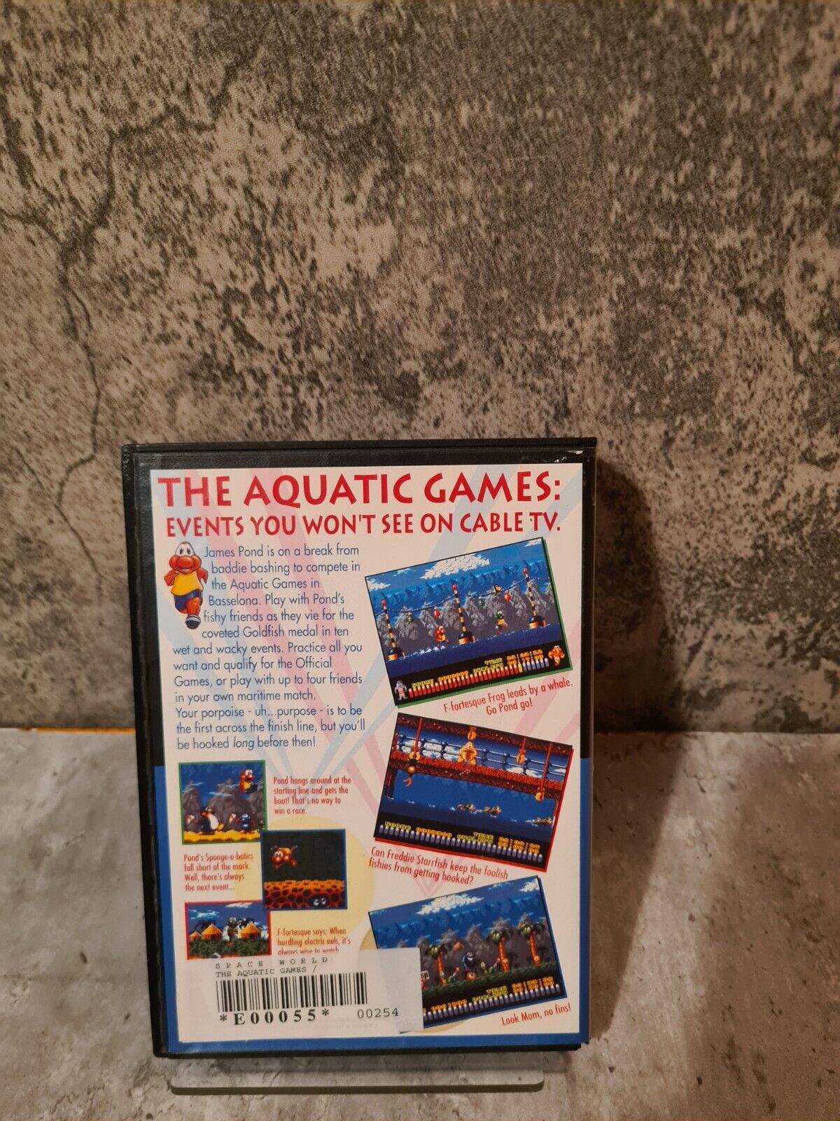 Sega Genesis The Aquatic Games mit OVP und Anleitung USA - T-Retro-Games