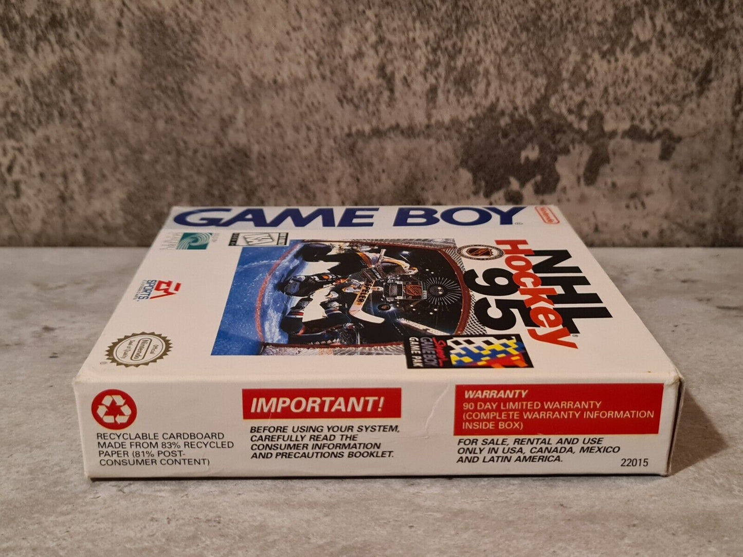 Nintendo Game Boy Classic Spiel NHL Hockey 95 mit OVP und Anleitung + Poster USA - T-Retro-Games