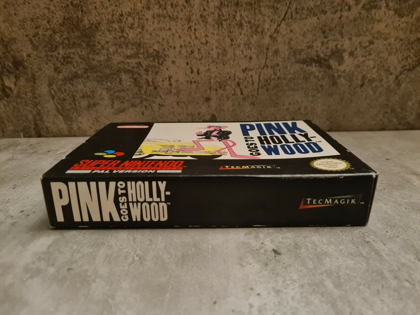 SNES Super Nintendo Pink goes to Hollywood mit OVP und Anleitung NOE - T-Retro-Games