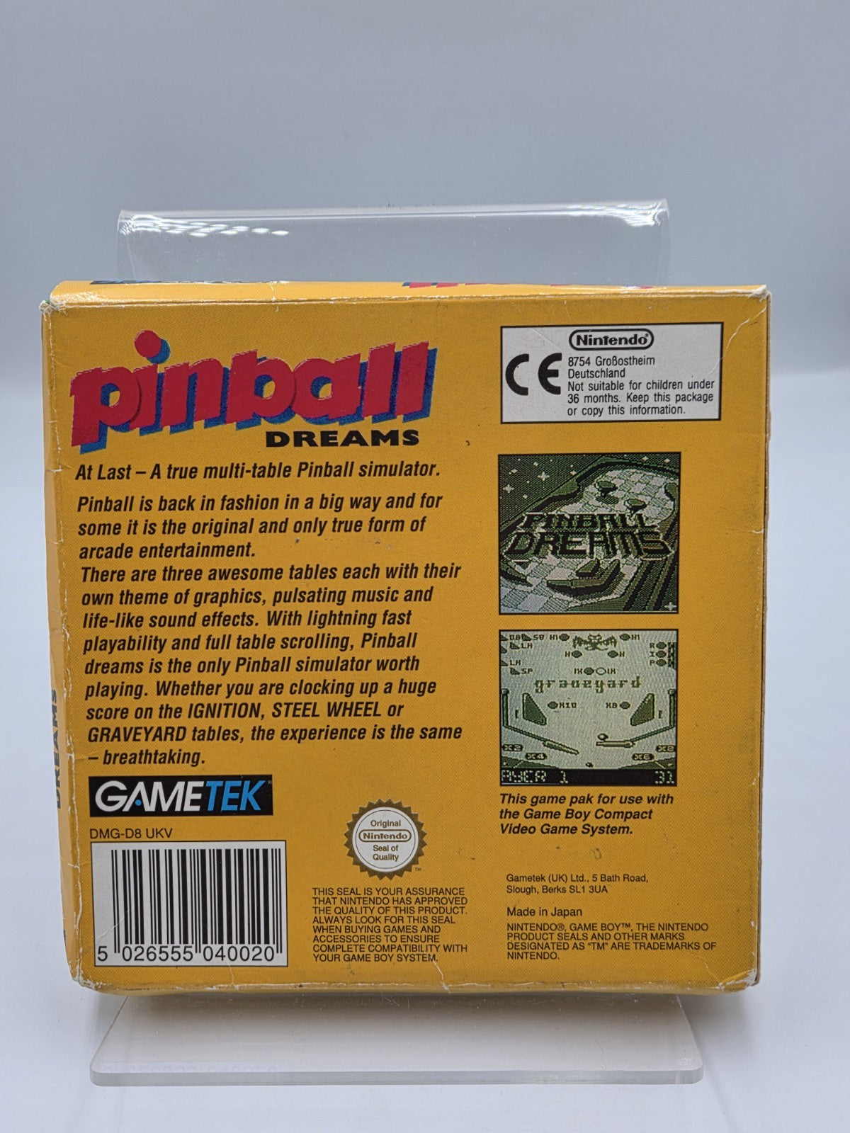 Nintendo Game Boy Classic Pinball Dreams mit OVP und Anleitung UKV