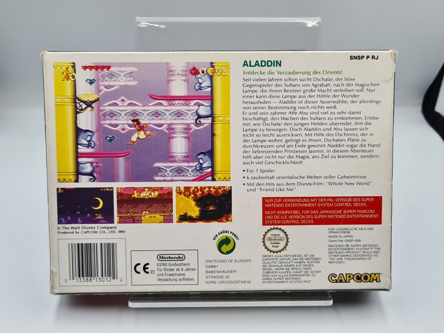 SNES Super Nintendo Disney's Aladdin mit OVP und Anleitung NOE/SFRG - T-Retro-Games