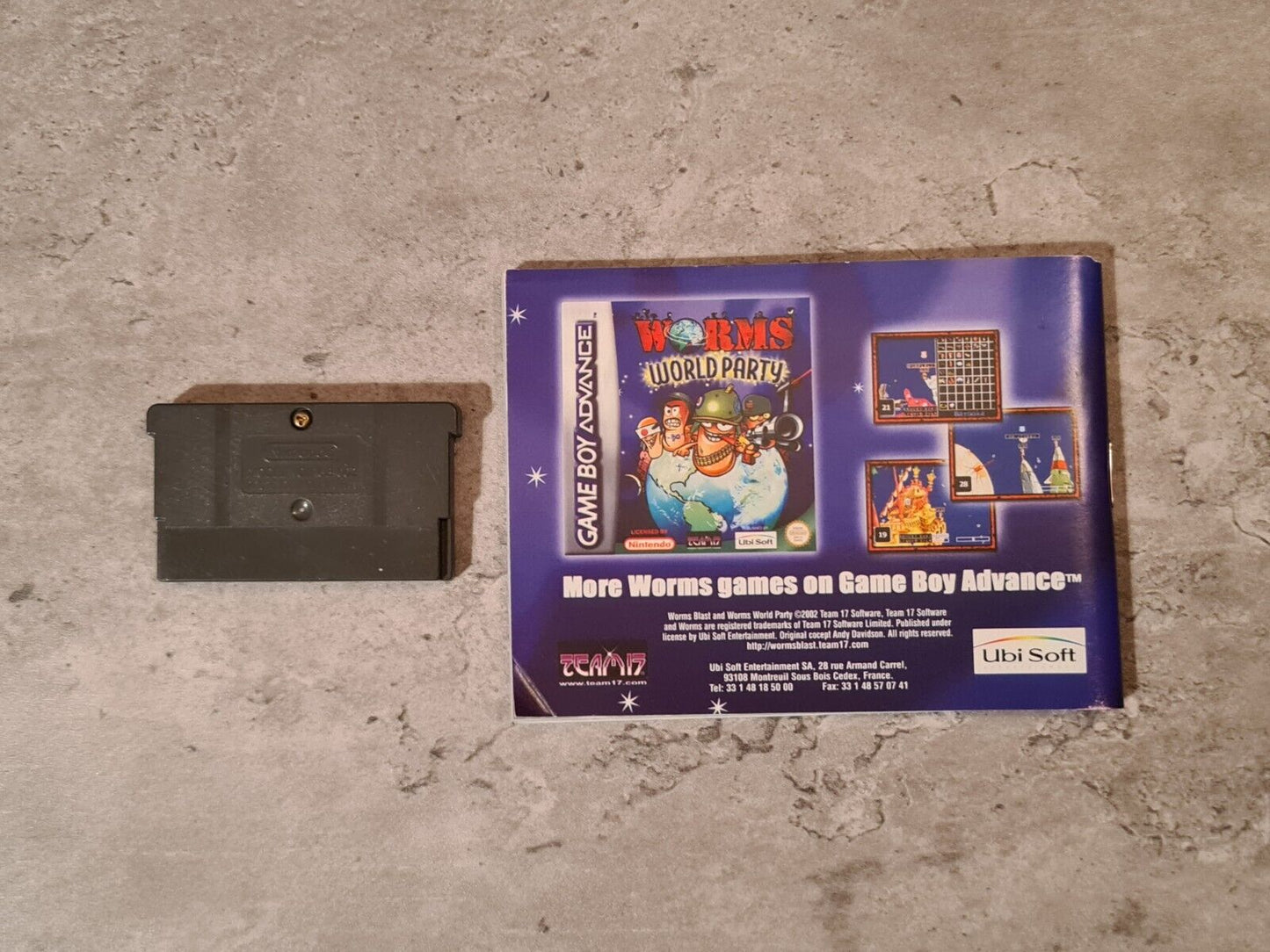 Nintendo Game Boy Advance Worms Blast mit OVP und Anleitung EUR - T-Retro-Games