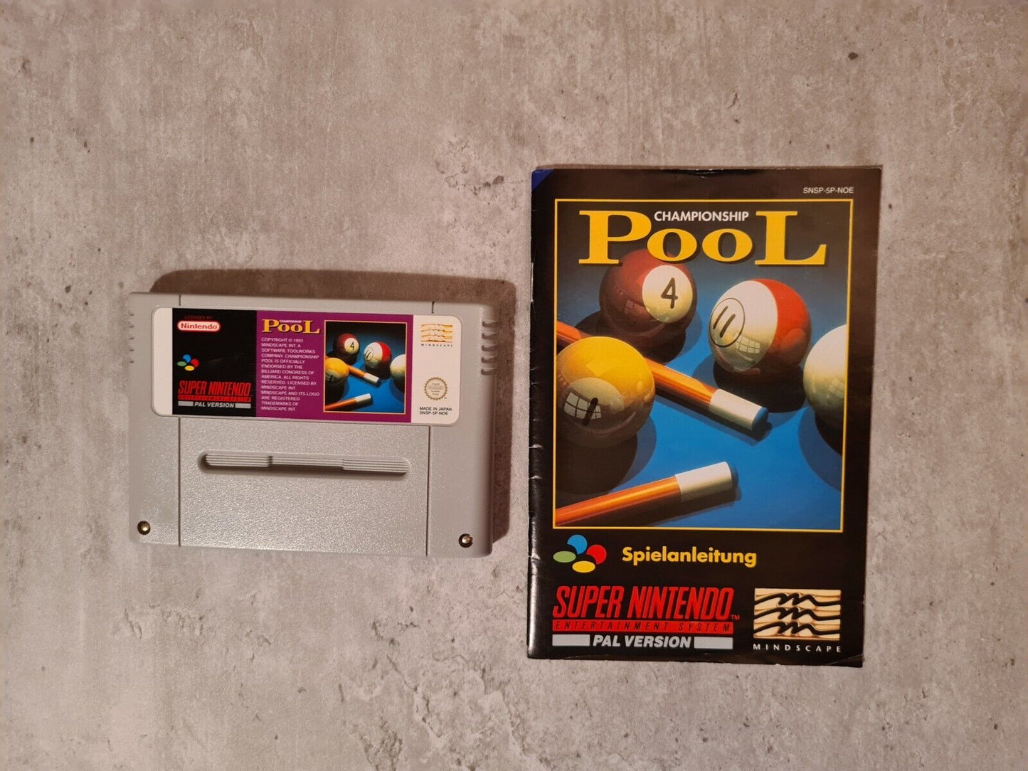 SNES Super Nintendo Championship Pool mit OVP und Anleitung + Poster NOE - T-Retro-Games